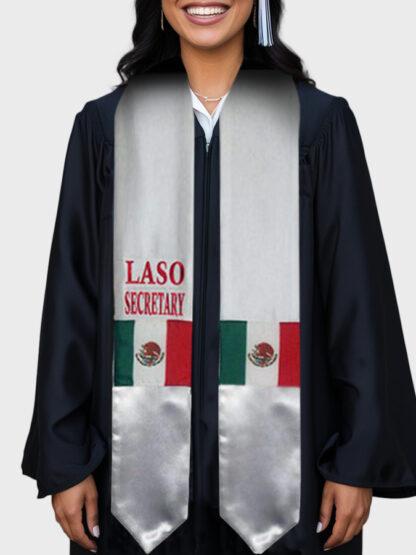 Personalized Satin Stoles With Hispanic Nations Flags