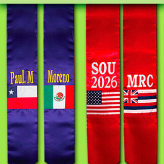 Personalized International and Study Abroad Flag Stole