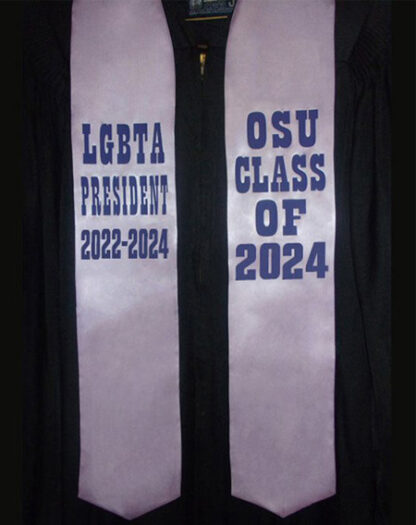 Personalized Imprinted Lavender Stole (60 inch)