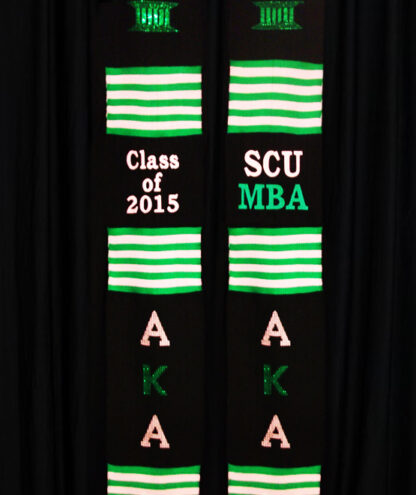 Personalized 2 lines Greek Kente Stoles - Image 12