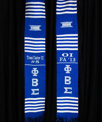 Personalized 2 lines Greek Kente Stoles - Image 16