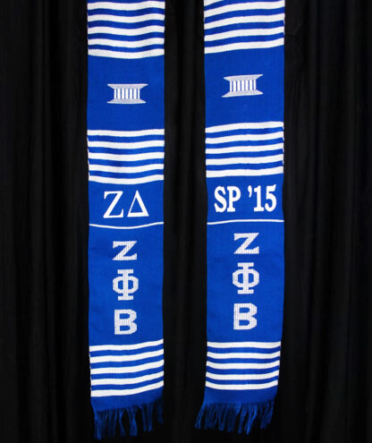 Personalized 2 lines Greek Kente Stoles - Image 19