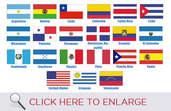NonPersonalized Hispanic Flags Stoles