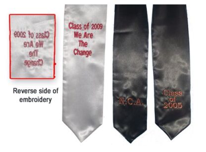 Personalized Embroidered Pre-Sewn Satin Stoles (60 & 72 Inch) - Image 2