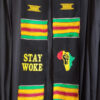 Personalized Embroidered Kente Stoles with African, Caribbean & International Flags - Image 3