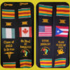 Personalized Embroidered Kente Stoles with African, Caribbean & International Flags - Image 4
