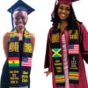 Personalized Embroidered Kente Stoles with African, Caribbean & International Flags - Image 5