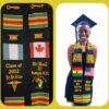 Personalized Embroidered Kente Stoles with African, Caribbean & International Flags - Image 6