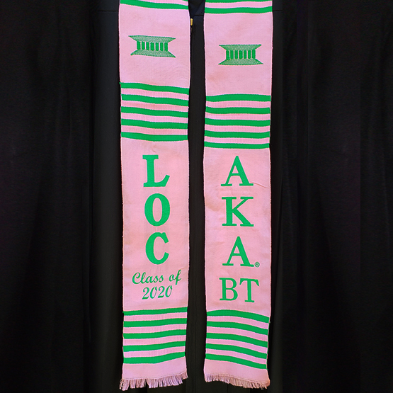 Personalized Embroidered Greek Kente Stoles - Image 4