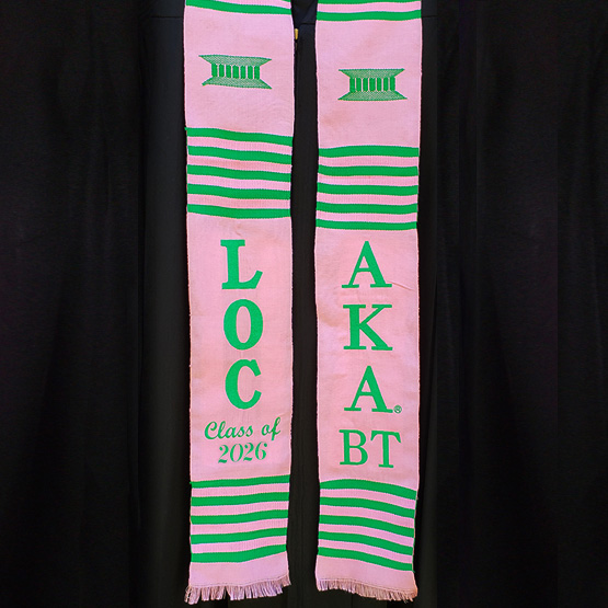 Personalized Embroidered Greek Kente Stoles - Image 3