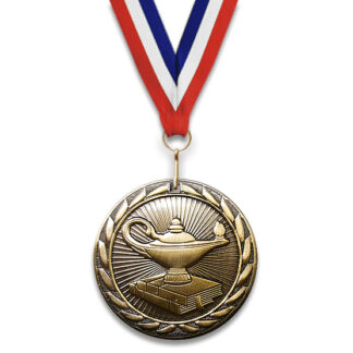 Premium Lamp of Knowledge Medallion / Ribbon