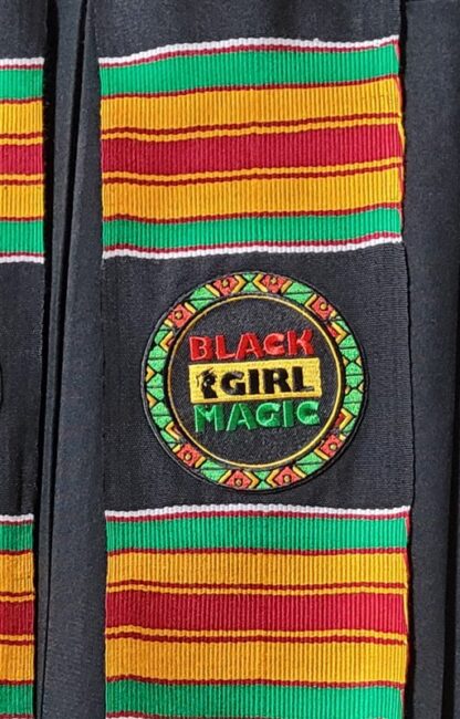 Black Girl Magic Patches Kente Stole - Image 3