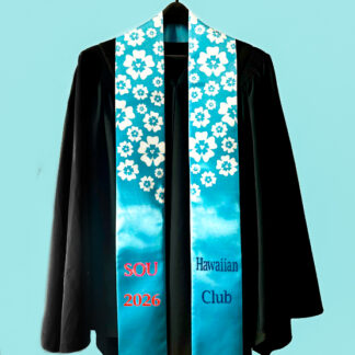 Personalized Floral Graduation Stole