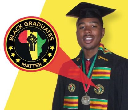 Black Graduates Matter Patches Kente Stoles - Image 5