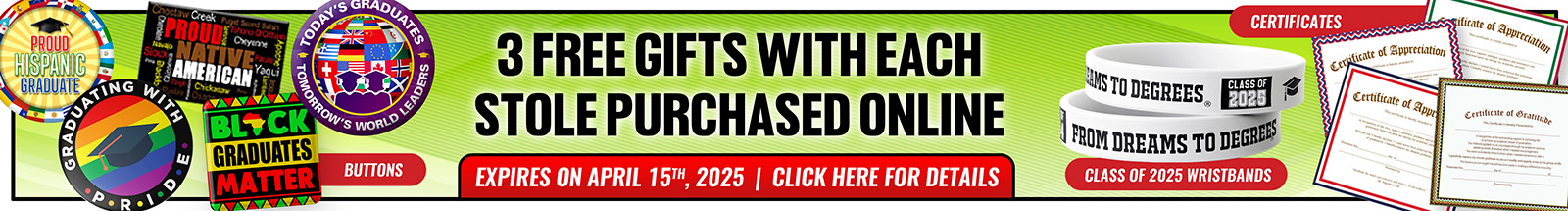 Graduation Stoles Promotional Banner