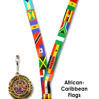African / Caribbean Flags Lanyards