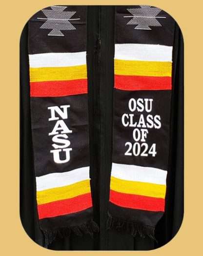 Personalized Embroidered Native Handwoven Stole - Image 2