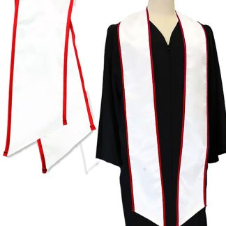 (DIY) Blank White with Red Trim Stole