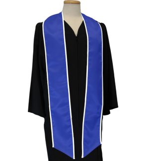 (DIY) Blank Royal Blue with White Trim Stole