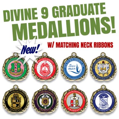Divine 9 Graduate Medallions