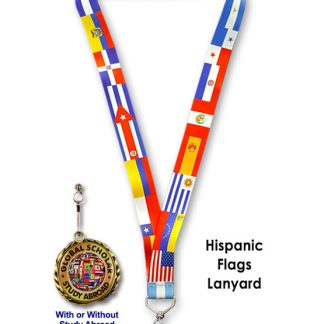Hispanic Flags Lanyards