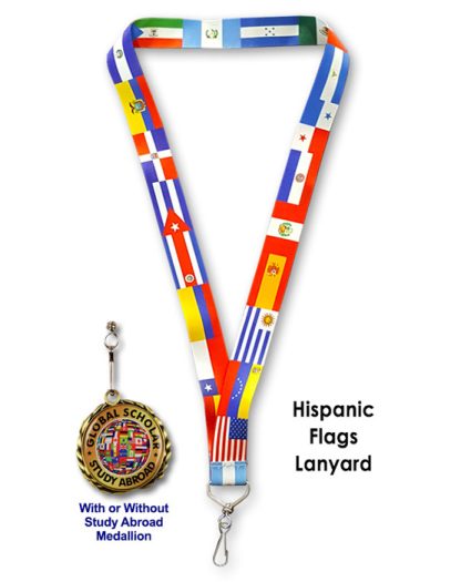 Hispanic Flags Lanyards
