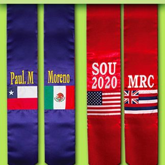 Personalized International and Study Abroad Flag Stole