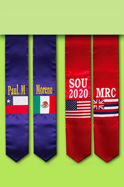 Personalized International and Study Abroad Flag Stole