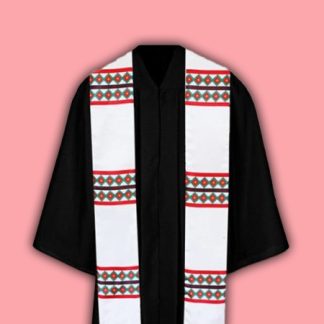 Non personalized Red, Maroon, Green Pattern Stole