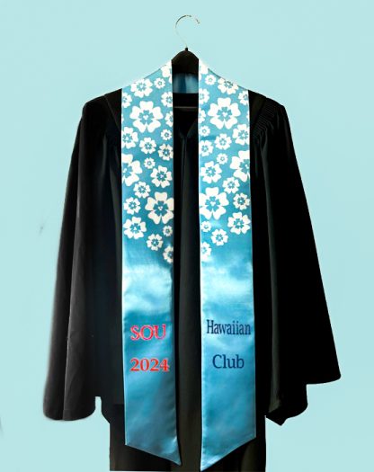Personalized Floral Graduation Stole