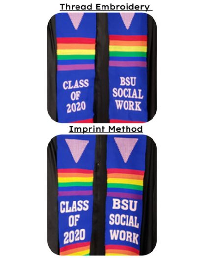 Personalized Handwoven Rainbow Stoles