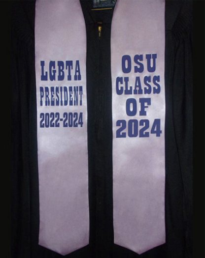 Personalized Imprinted Lavender Stole (72 inch)