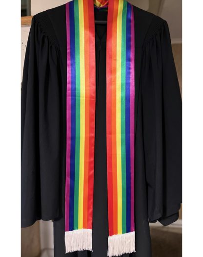 Fringed Rainbow Stole
