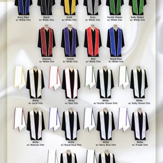 Plain Trimmed Satin Stoles (84 inch x 5 inch)