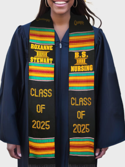 Custom Imprinted Class of 2025 Kente Stoles - Image 4