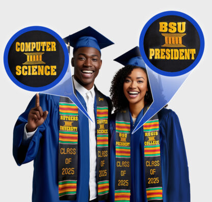 Custom Imprinted Class of 2025 Kente Stoles - Image 3